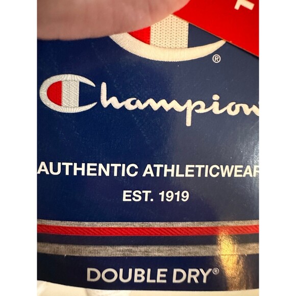 Champion Double Dry Mesh Reversible White/Gray Jersey T-Shirt - XL NWT - Picture 8 of 10